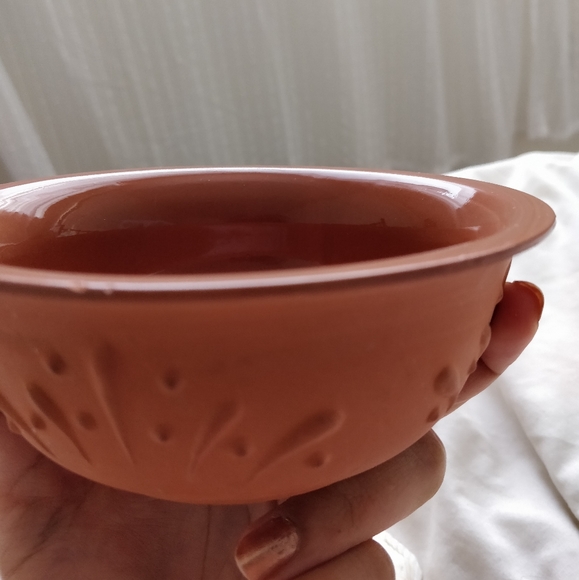Terracotta Bowl with Laquered Inside - Picture 3 of 4